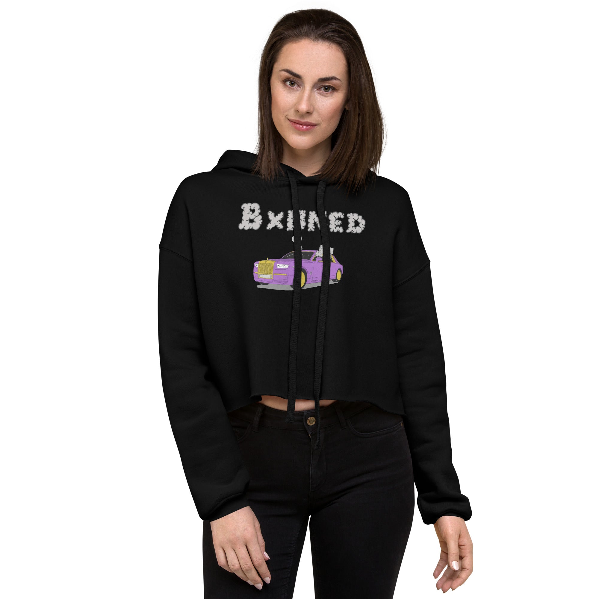 BXNNED Smokers Club Women's Crop Hoodie