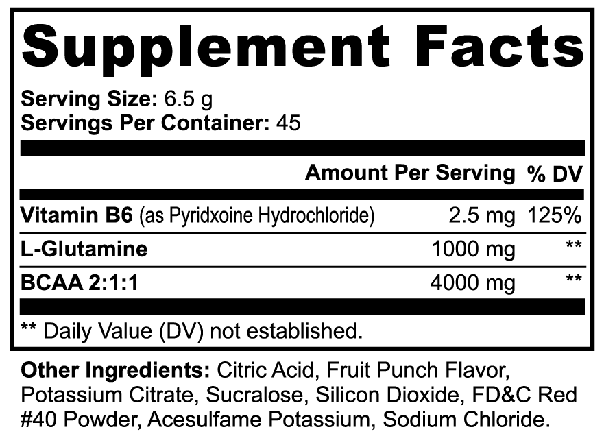 BXNNED BCAA Fruit - Punch Powder